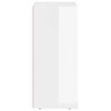 vidaXL Strani &scaron;al Visok sijaj bela 59 x 35 x 80.5 cm Konstruiran les