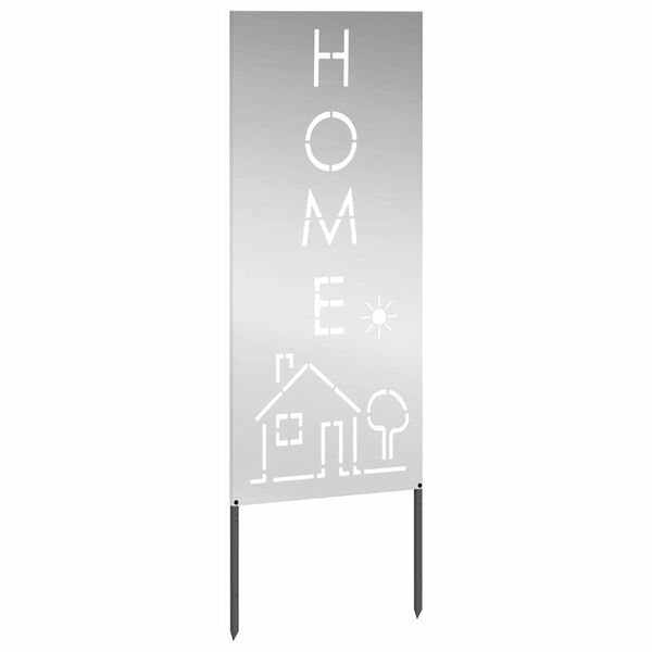 vidaXL Zaslon za zasebnost v vrtu srebrna 50 x 140 cm Pocinkano jeklo