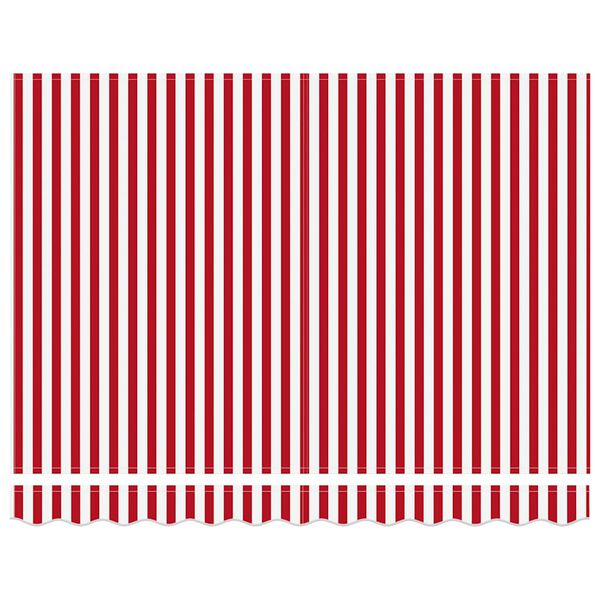 vidaXL Retraktilna tenda Rdeča in bela 300 x 250 cm