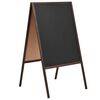 vidaXL Dvostranska črna tabla iz cedrovine prostostoječa 60x80 cm