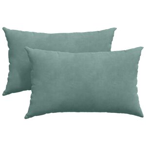 vidaXL Blazine za kavč 2 pcs Morsko zelena 50 x 30 cm Žametna tkanina