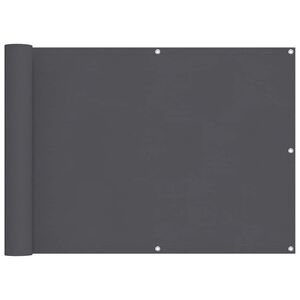 vidaXL Balkonsko Platno Oksford Tekstil 75x600 cm Antracitno
