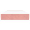 vidaXL Vzmetnica z žepkasto vzmetjo roza 90x190x20 cm žamet