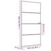 vidaXL Notranja vrata ozka črna 102,5x201,5 cm kaljeno steklo aluminij