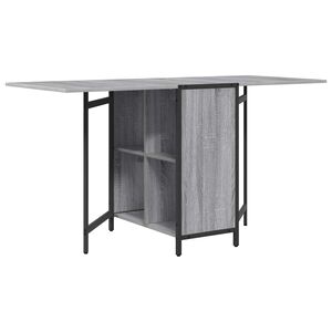 vidaXL Jedilna miza 144 x 60 x 75 cm Inženirski les Siva Sonoma