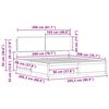 vidaXL Posteljni okvir z oblazinjenim vzglavjem Taupe 200 x 200 cm