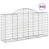 vidaXL Obokane gabion ko&scaron;are 50 kosov 200x50x100/120cm cinkano železo