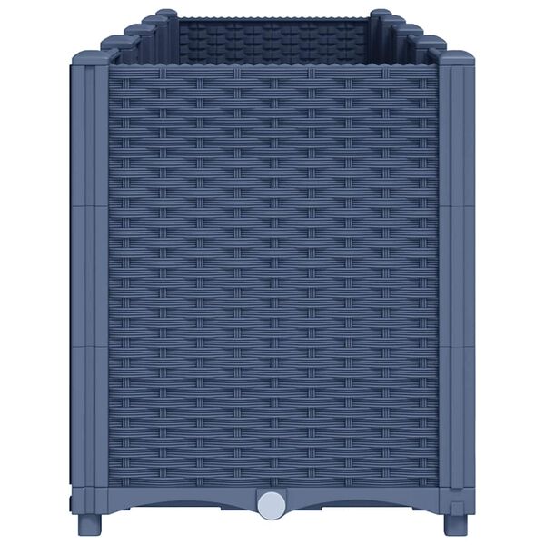 vidaXL Vrtno cvetlično korito modro sivo 160x40x53 cm PP