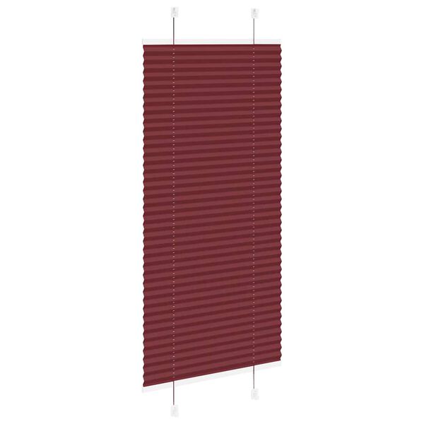 vidaXL Plisirana žaluzija Bordeaux Red 60x150 cm &Scaron;irina tkanine 59,4cm