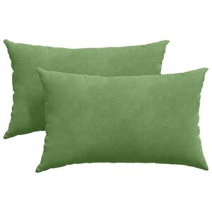 vidaXL Blazine za kavč 2 pcs Svetlo zelena 50 x 30 cm Žametna tkanina
