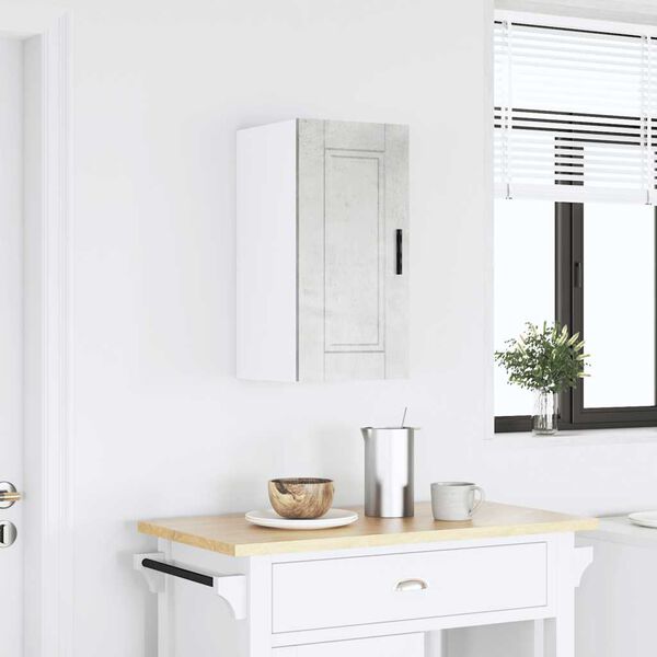 vidaXL Kuhinjska stenska omarica Porto betonsko siv inženirski les