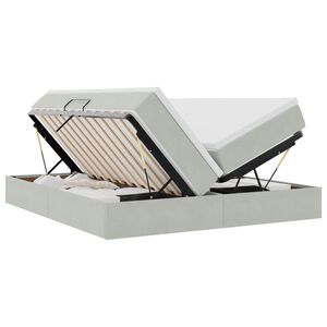 vidaXL Postelja z dodatnim prostorom za shranjevanje in vzmetnico