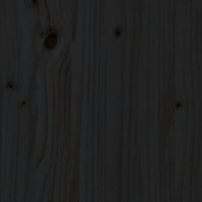vidaXL Posteljni okvir črn iz trdnega lesa 160x200 cm