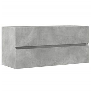 vidaXL Omarica za umivalnik betonsko siva 100x38,5x45 cm iverna plo&scaron;ča