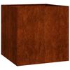 vidaXL Planter Rusty 80x80x80 cm Vremensko odporno jeklo