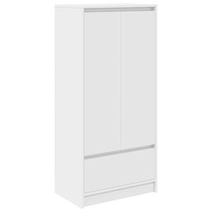 vidaXL Omarica z predalom bela 55,5x34x119,5 cm inženirski les