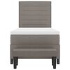 vidaXL Postelja z vzmetnico z vzmetnico Taupe 80 x 200 cm blago