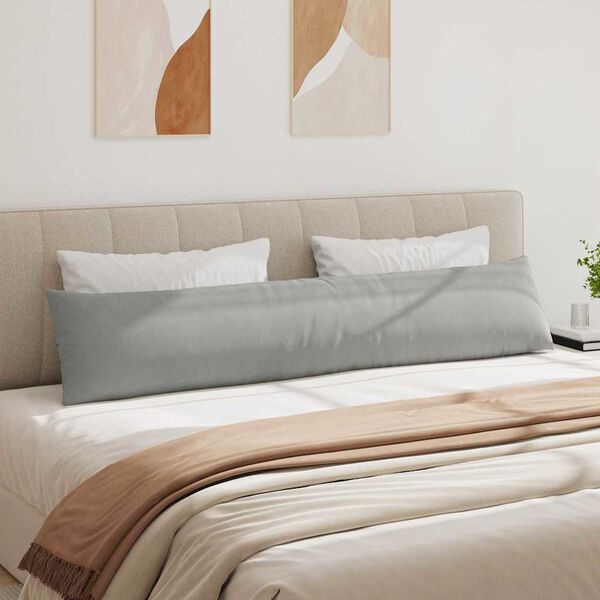 vidaXL Blazine za kavč 2 pcs Svetlo siva 200 x 40 cm blago