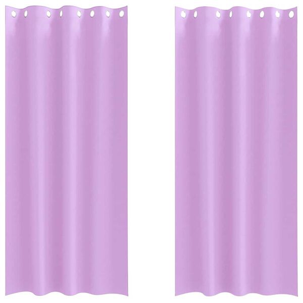 vidaXL Zavese za zatemnitev z obroči 2 pcs Vijolična 225 x 140 cm