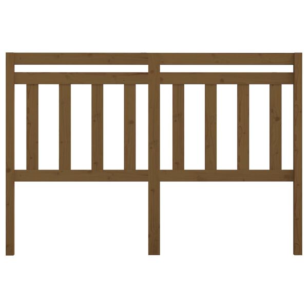 vidaXL Posteljno vzglavje medeno rjavo 156x4x100 cm trdna borovina