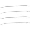 vidaXL Nosilec tarpa za prikolice 4 Srebrna 102-155 cm Aluminij