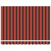 vidaXL Retraktilna tenda Črtasto Oranžna in Rjava 300 x 250 cm