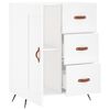 vidaXL Komoda bela 69,5x34x90 cm inženirski les