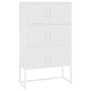 vidaXL Visoka omarica bela 80x35x135 cm jeklo
