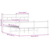 vidaXL Posteljni okvir brez vzmetnice hrast 150x200 cm inženirski les