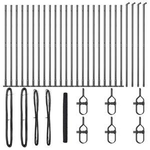 vidaXL Steber ograje. Siva