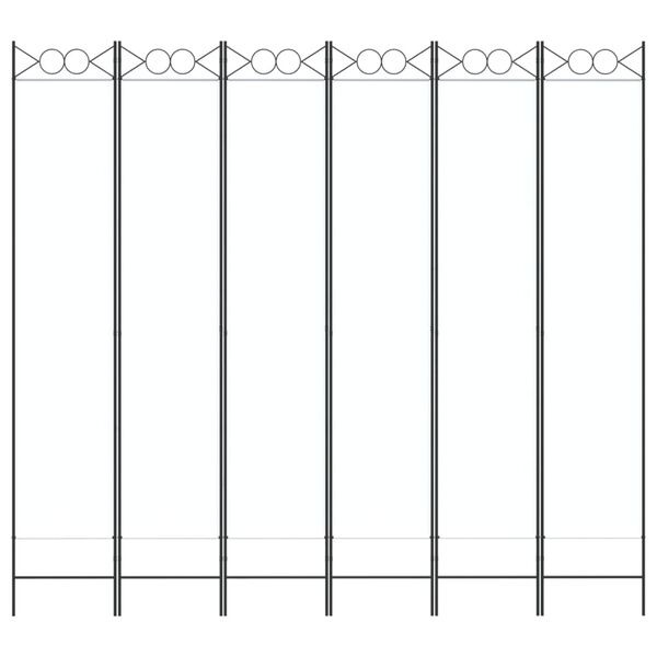 vidaXL Paravan 6-delni bel 240x220 cm blago