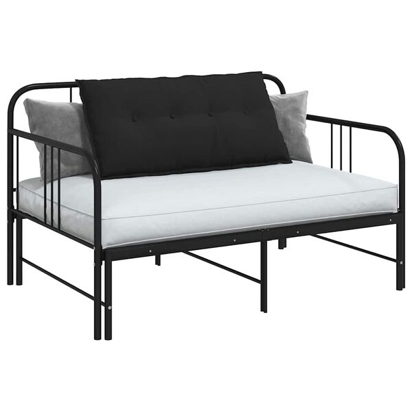 vidaXL Poglavni vzglavnik Črna 100 x 50 cm Mikrofiber tkanina