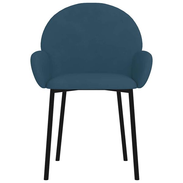 vidaXL Jedilni stoli 2 kosa moder žamet