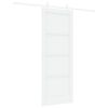 vidaXL Drsna vrata 78 x 202 cm Inženirski les Bela