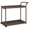 vidaXL Barski voziček rjav 100x45x83 cm poli ratan