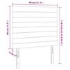 vidaXL Vzglavje postelje temno sivo 80x5x118/128 cm blago
