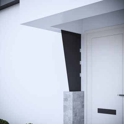 vidaXL Panel za vratni nadstrešek črn 50x100 cm kaljeno steklo