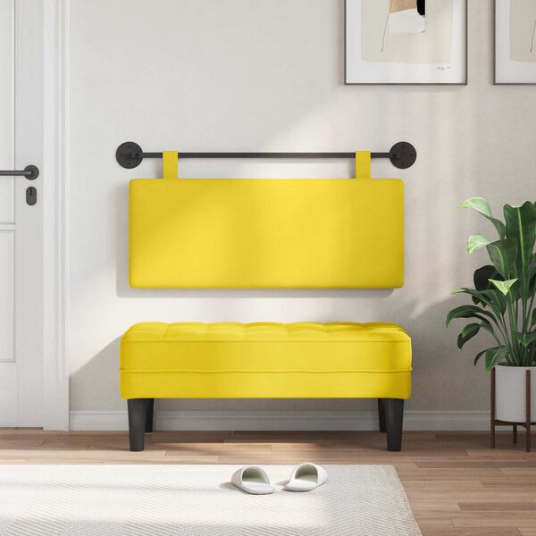 vidaXL Visoki naslon za glavo Namestitev na steno Žametna tkanina