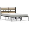 vidaXL Kovinski posteljni okvir brez vzmetnice sonoma hrast 120x200 cm