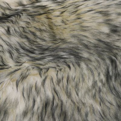 vidaXL Preproga iz ovčje kože 60x180 cm temno siva mešana