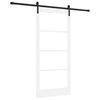 vidaXL Drsna vrata ORKDAL Bela 93 x 202 cm Trden borov les in steklo