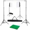 vidaXL Komplet za fotografski studio s softbox svetilkami in ozadjem