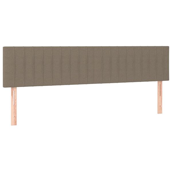 vidaXL Posteljno vzglavje taupe 160x5x78/88 cm blago