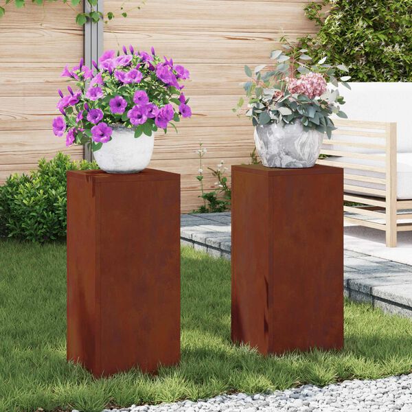 vidaXL Stojalo za rastline 2 pcs Rjav 24 x 24 x 55 cm