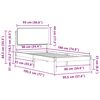 vidaXL Posteljni okvir z oblazinjenim vzglavjem Taupe 90 x 190 cm
