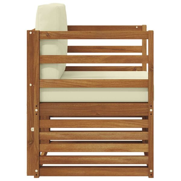 vidaXL Zunanja garnitura za sedenje Masivno akacijevo les in poliester