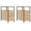 vidaXL Nočna omarica 2 kosa sonoma hrast 30x60x60 cm inženirski les