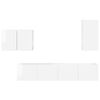 vidaXL Set omare za televizijo na steni 4 pcs Visok sijaj bela