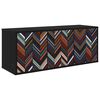 vidaXL Stenska TV omarica OMMEN 102 x 33 x 40 cm Črni hrast