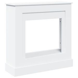 vidaXL Okvir za kamin bela 90x30x90 cm inženirski les